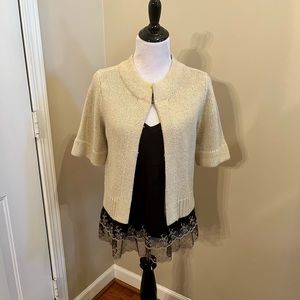 LOFT 2-Piece Gold & Black camisole and cardigan Size M